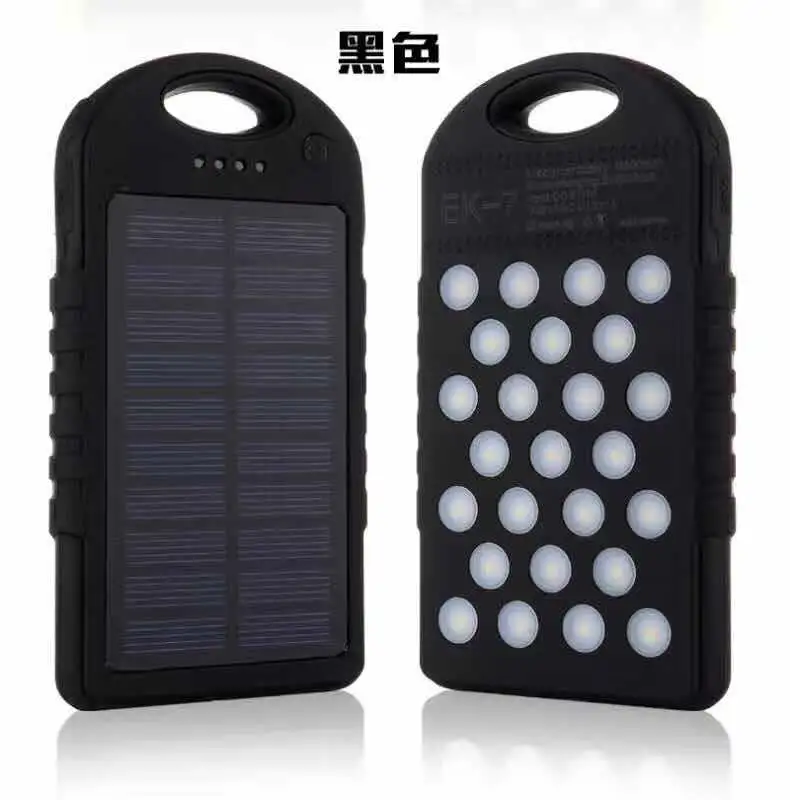 Wholesale 8000mAh Dual-USB Waterproof Solar Power Bank Battery Charger Powerbank