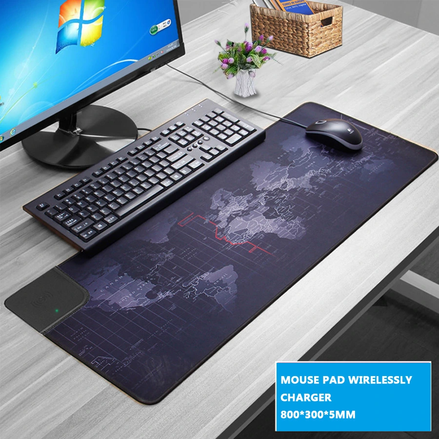 China Manufactory Supplier Custom 5W/7.5W/10W Qi Mobile Phone Wireless Charging Mouse Pad, Mobile Phone Charger Factory