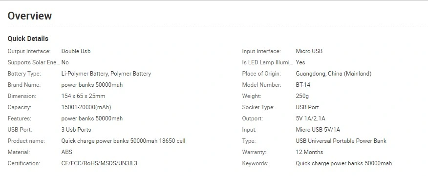 Dual USB Portable Waterproof Solar Charger 5000mAh 10000mAh 20000mAh Solar Power Bank