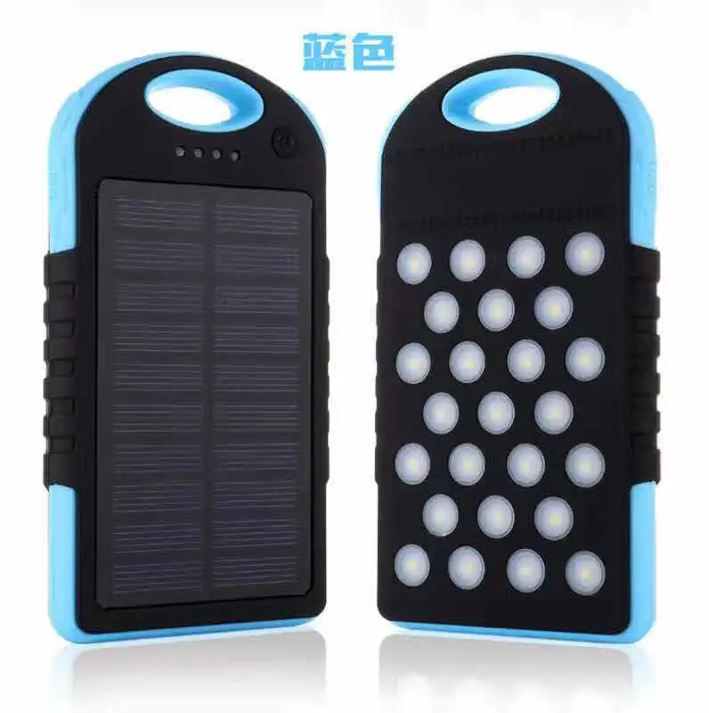 Wholesale 8000mAh Dual-USB Waterproof Solar Power Bank Battery Charger Powerbank