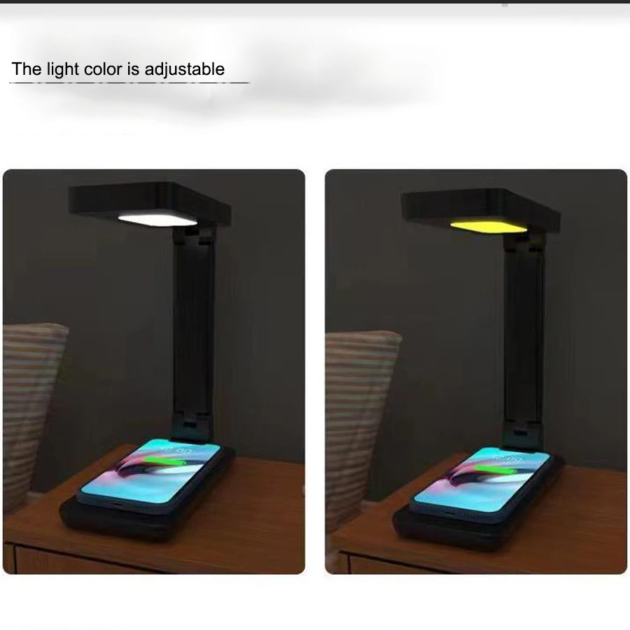 Supplier Qi 15W/10W/7.5W/5W Fast Mobile Phone Wireless Charger with Clock LED Lamp