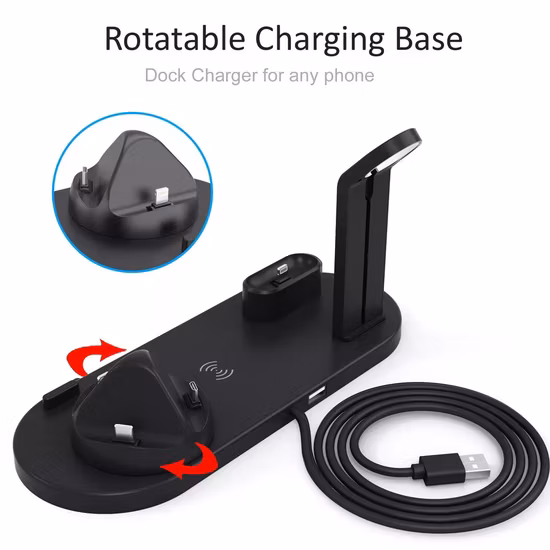 Benutzerdefinierte 5W 15W Qi Fast Wireless Charging Dock Drahtloses Telefonladegerät Drahtloses Ladegerät
