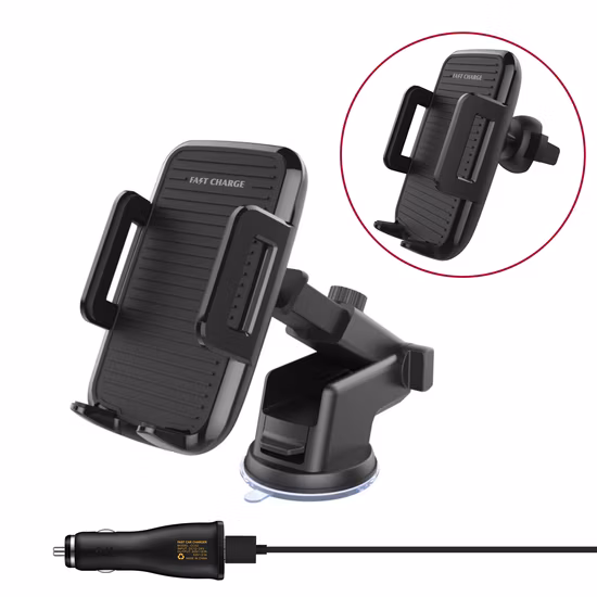 Neuestes schwarzes 10-W-Universal-Wireless-Autoladegerät für iPhone, für Samsung